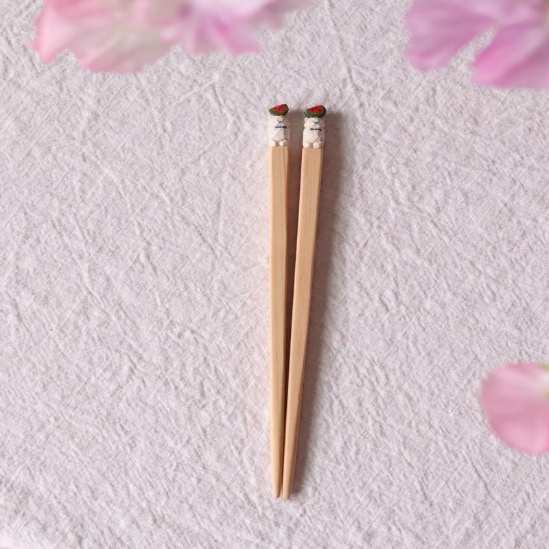 Ayataro Chopsticks - White Bear with Watermelon - aya05