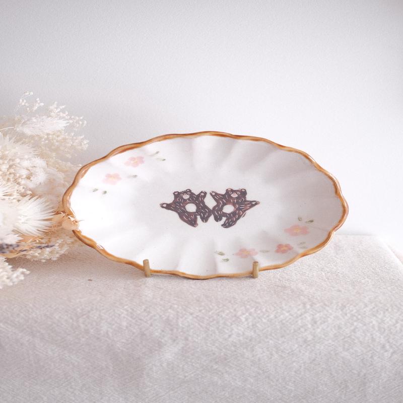 Kato Mikiko Flower-shaped Plate White Slip - MK30