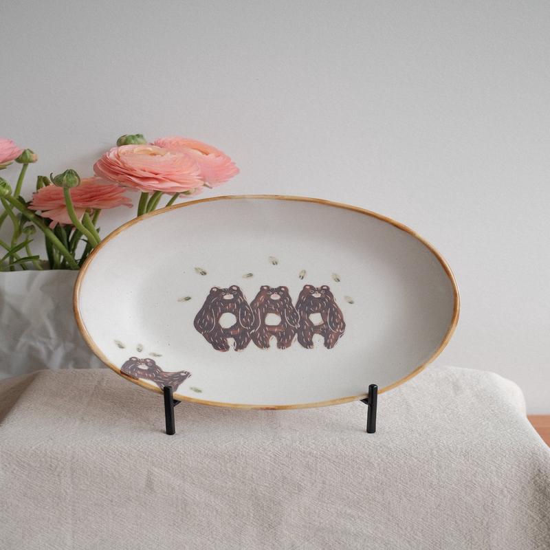 Kato Mikiko Oval Curry Plate - MK10