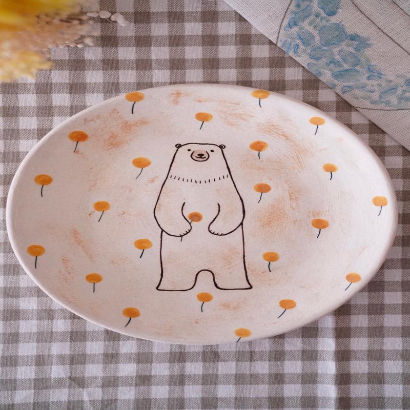 Hanamame & - Round Plate #4