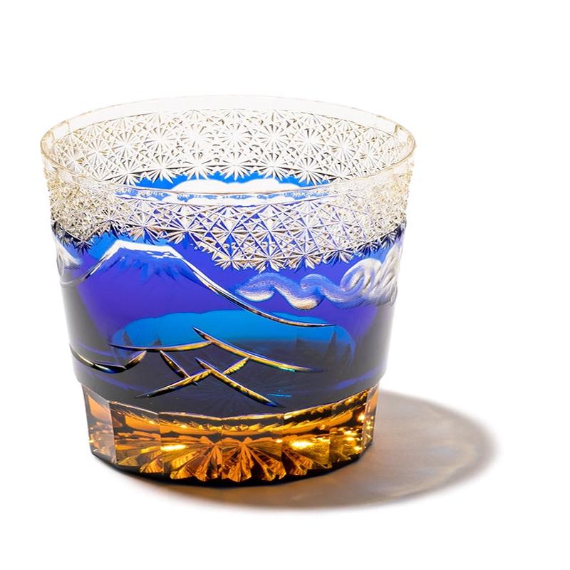 Harisho Yamada Glass - Whiskey Crystal Glass- Blue