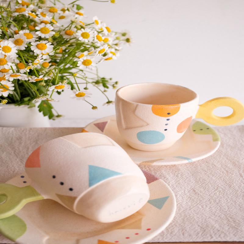 Hacorie Mug with Saucer Set - Geometry HC11