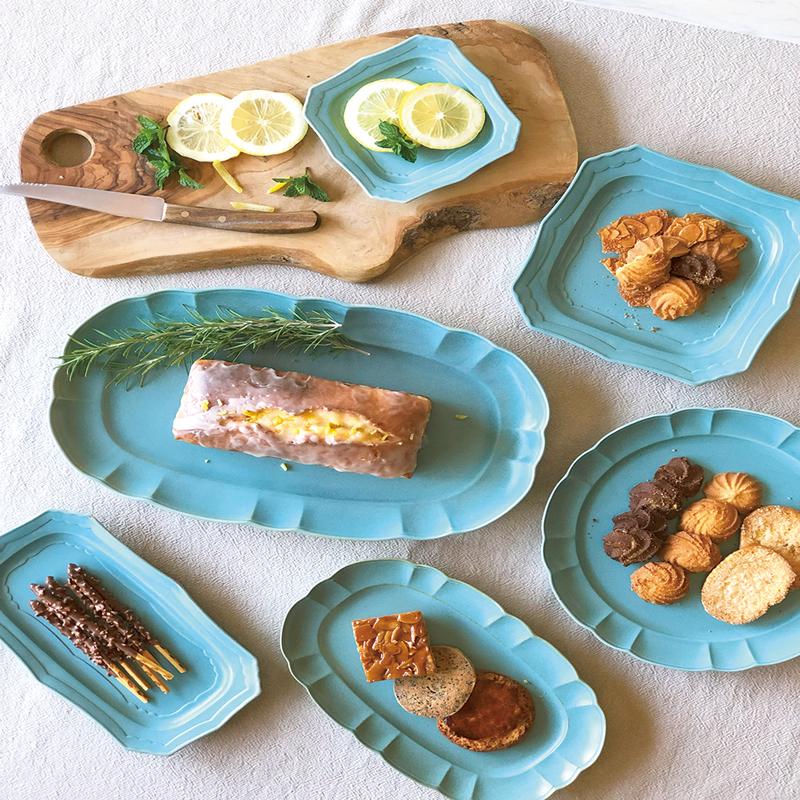 Minoware Tableware - Blue Long Plate