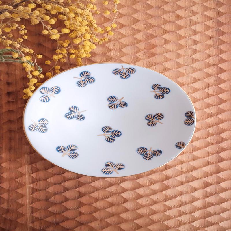 Natsumi Iino Gold Decor Small Plate - Clover NI002d