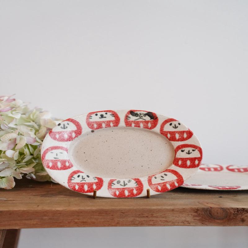 Tomotaro - Daruma Oval Plate