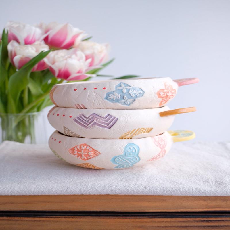 Hacorie Bowl with Handle - Stamp HC20