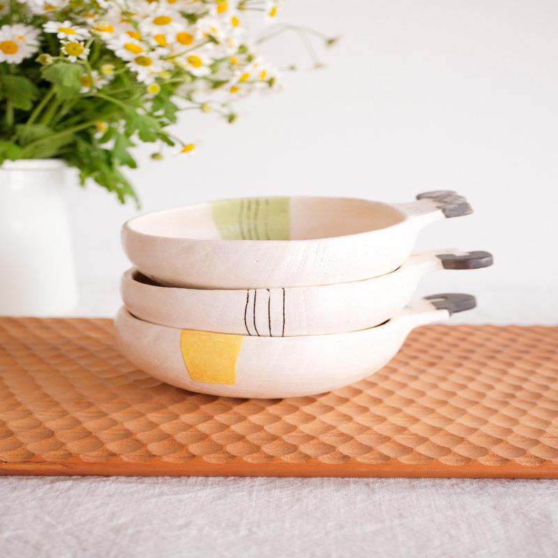 Hacorie Bowl With Handle - Geometry HC05