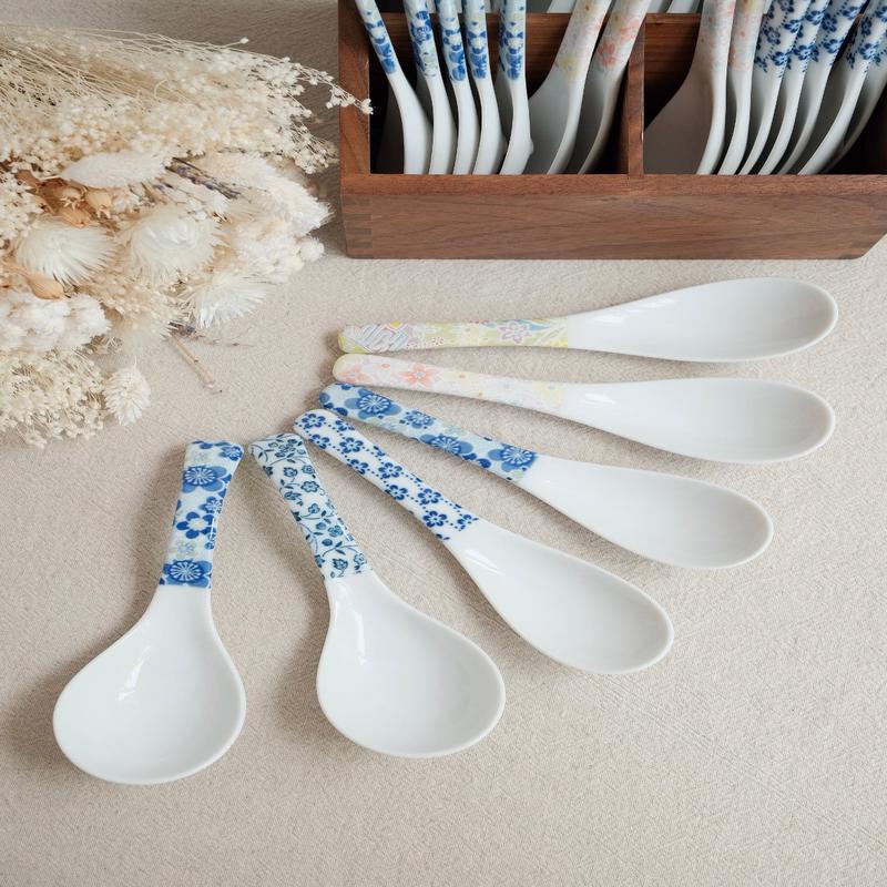 Japanese Ceramic Soup Spoon