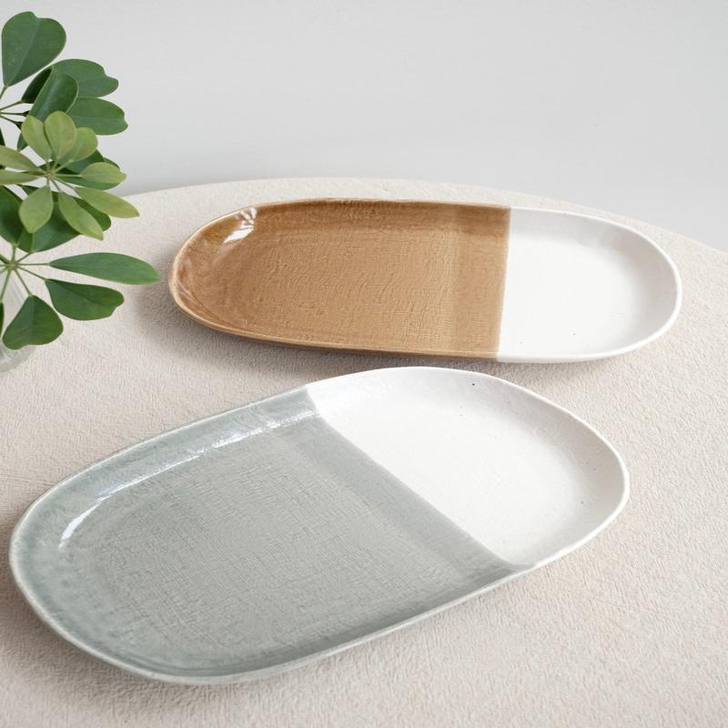 Mino Ware Assorted Colors Oval Plate