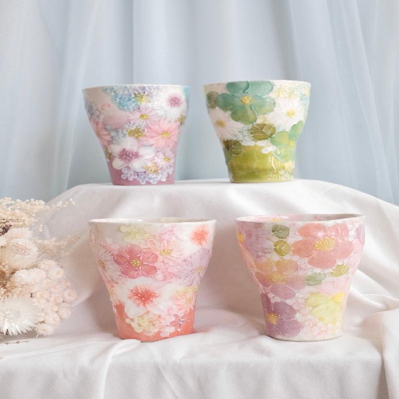 Seto Ware Flower Coke Cup