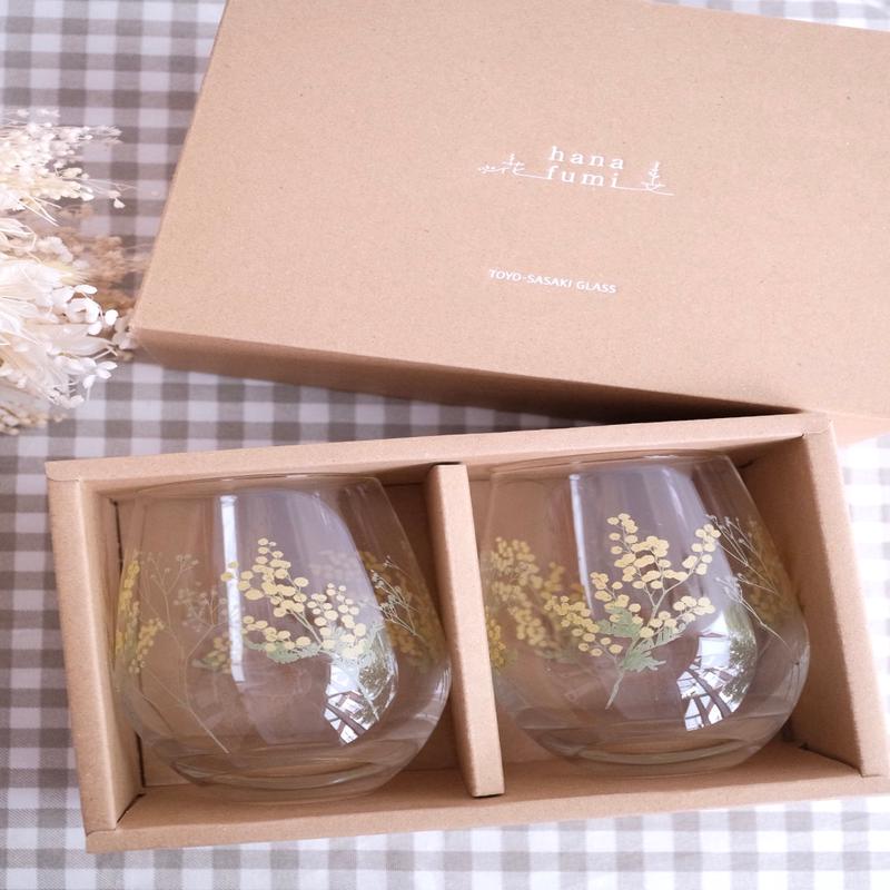 Toyo Sasaki Pair of Tumblers 400ml Acacia Design