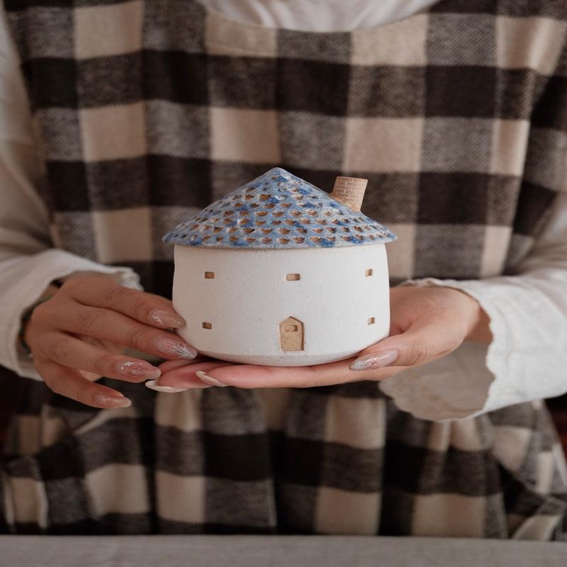 Forest Seed Pottery Ceramic Clay House Tea Cup small