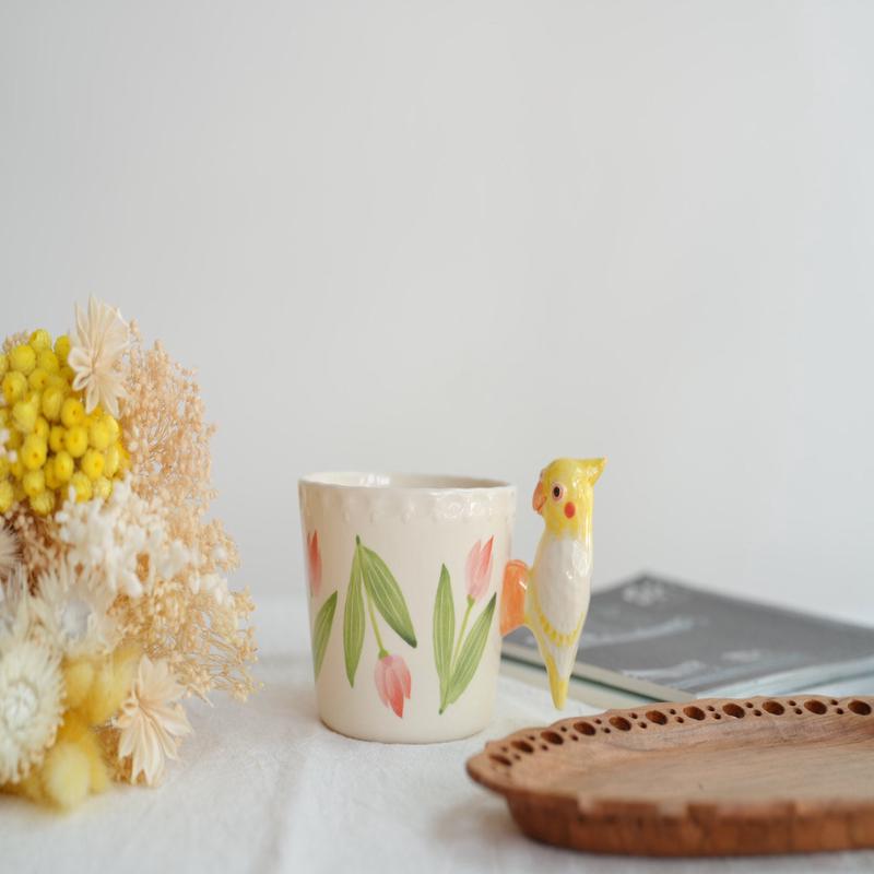 Sugar Poppo Tulip Mug (with Parrot Handle) SP12