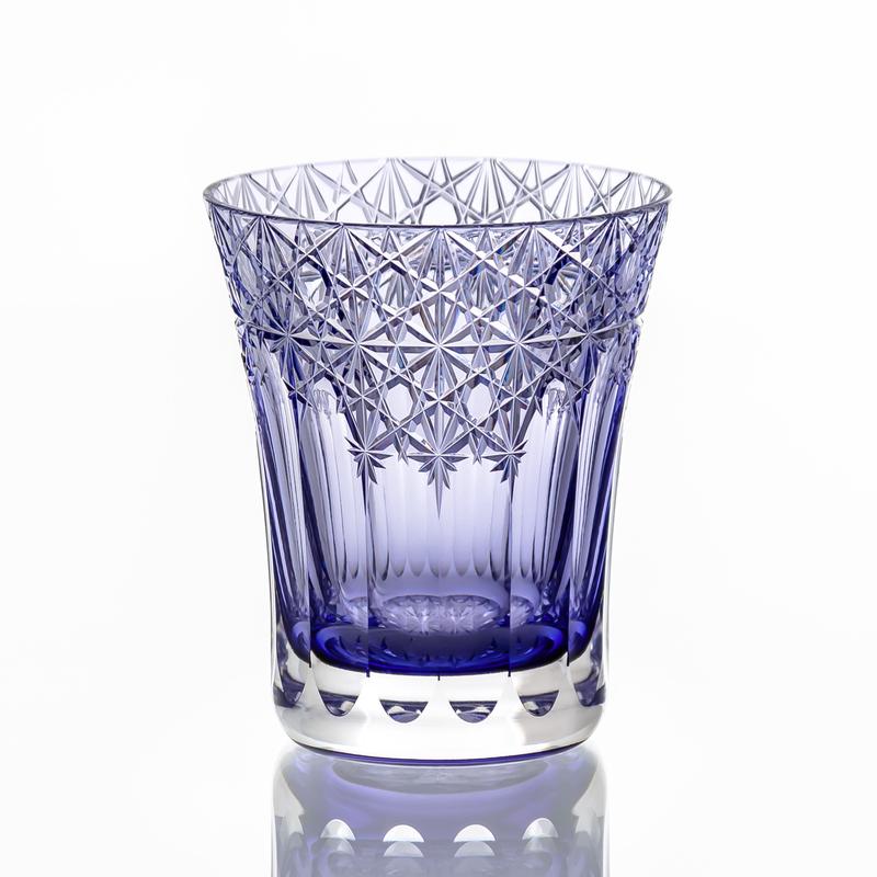 Kagami Crystal - Whiskey Glass, Edo Kiriko Yume-iro Purple