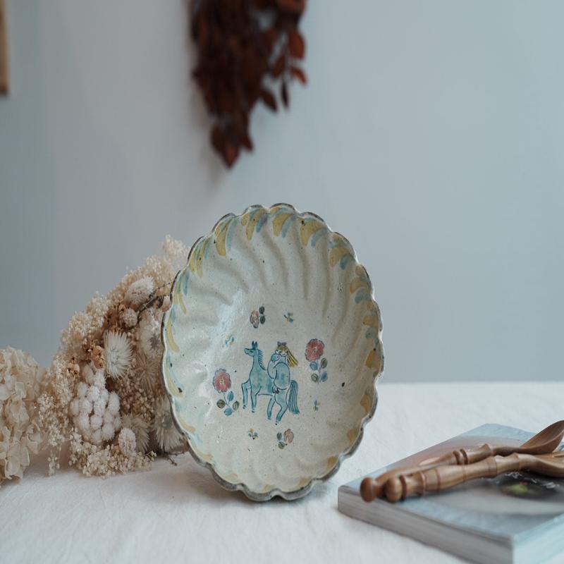 TATA Pottery Studio & - Slip Round Bowl TP15 #1