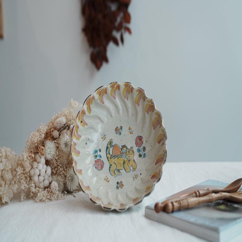 TATA Pottery Studio & - Slip Round Bowl TP15 #2