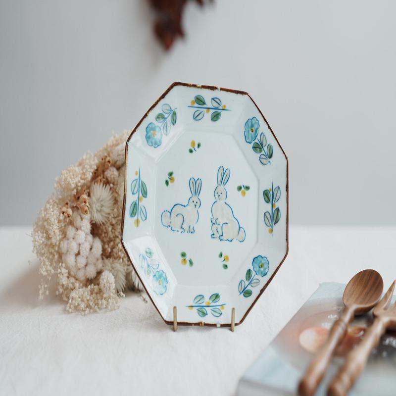 TATA Pottery Studio & - Porcelain Octagon Plate TP05 #3