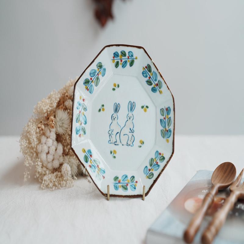 TATA Pottery Studio & - Porcelain Octagon Plate TP05 #4