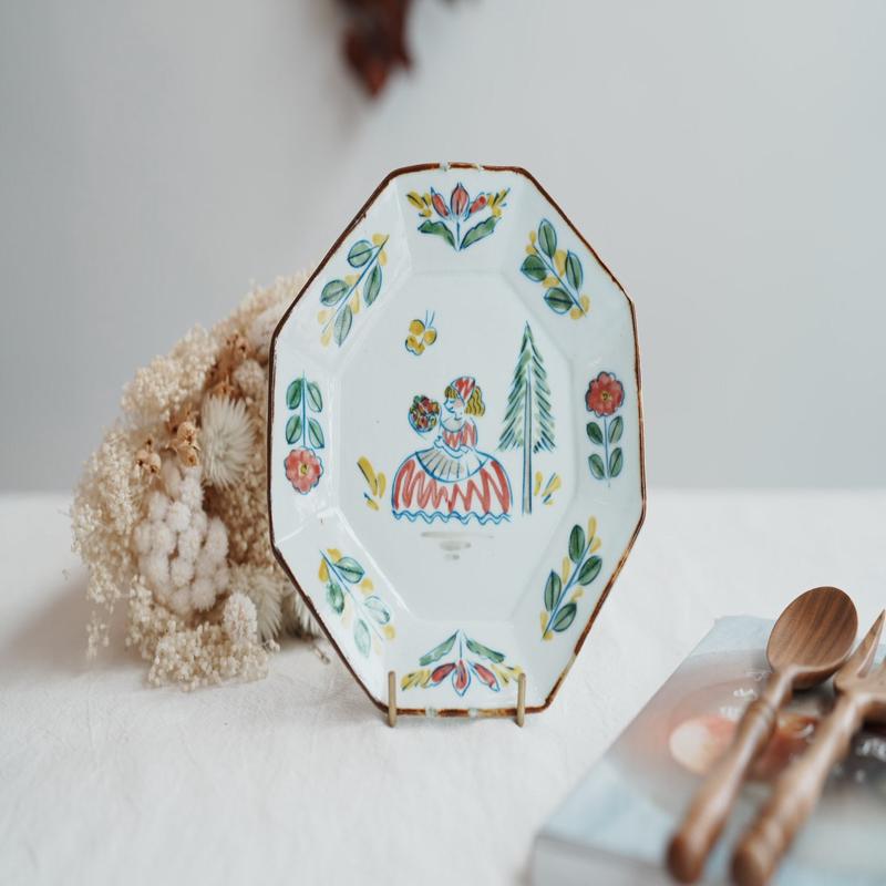 TATA Pottery Studio & - Porcelain Octagon Plate TP05 #5