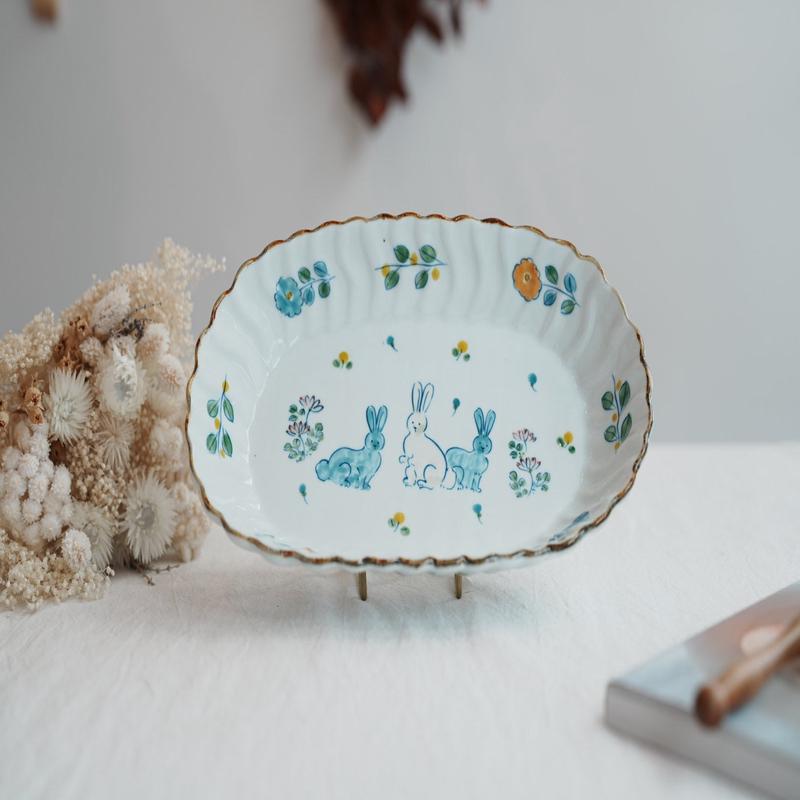 TATA Pottery Studio & - Porcelain Oval Bowl - Large TP08