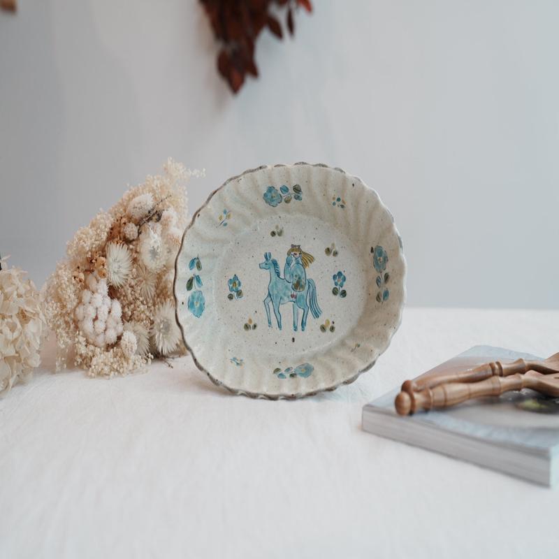 TATA Pottery Studio & - Slip Oval Bowl TP10 #2