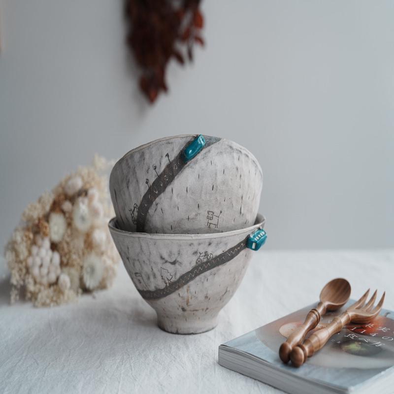 Akemi Suzuki - Blue Car Ramen Bowl - 18cm AS14b