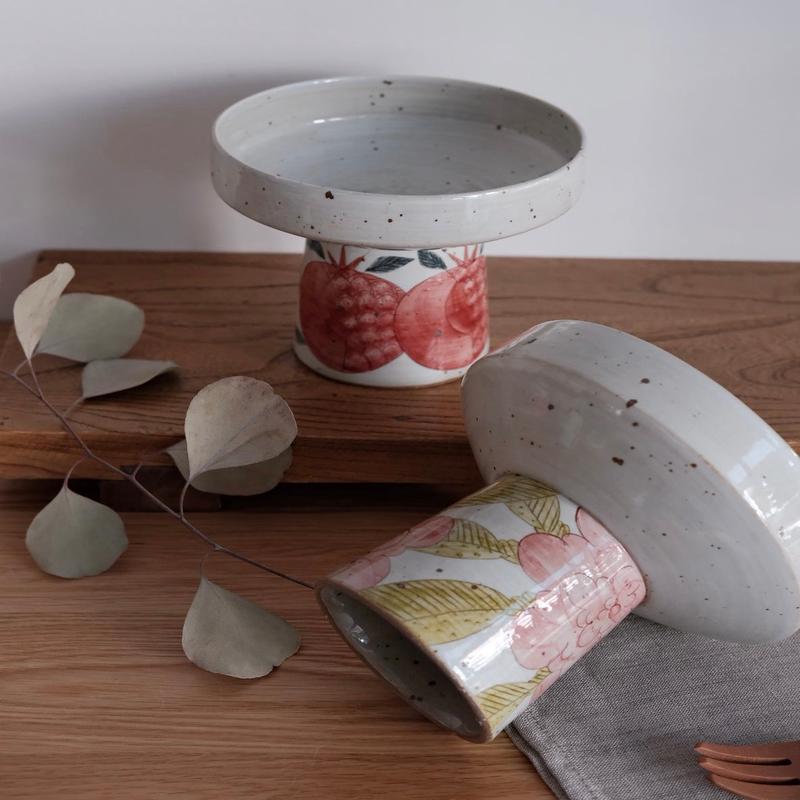 Cool Banana Hand Craft Pedestal Plate