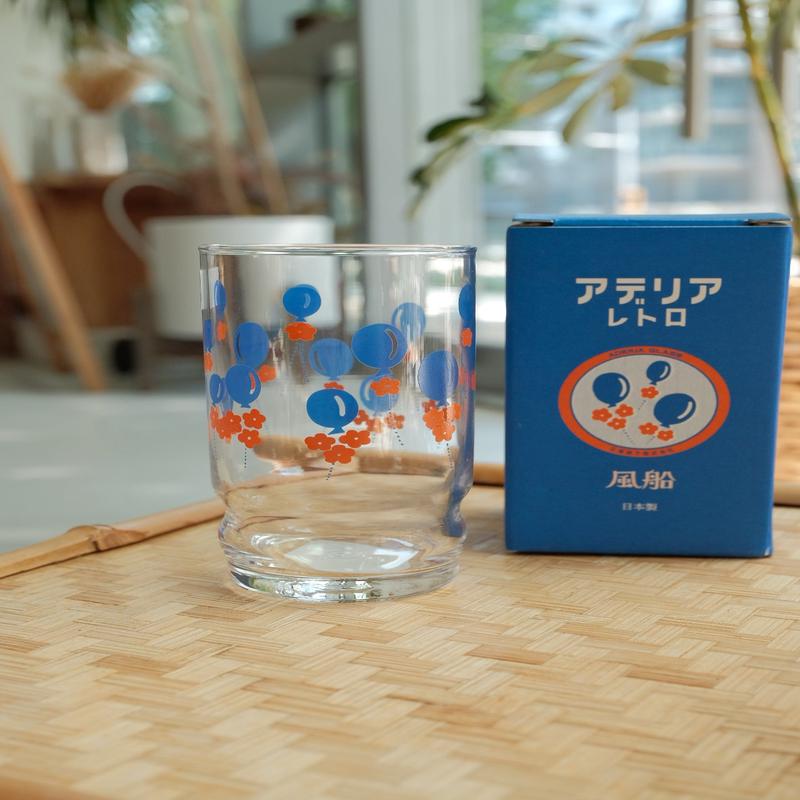 Aderia Glass Retro Tumbler - Blue Balloon