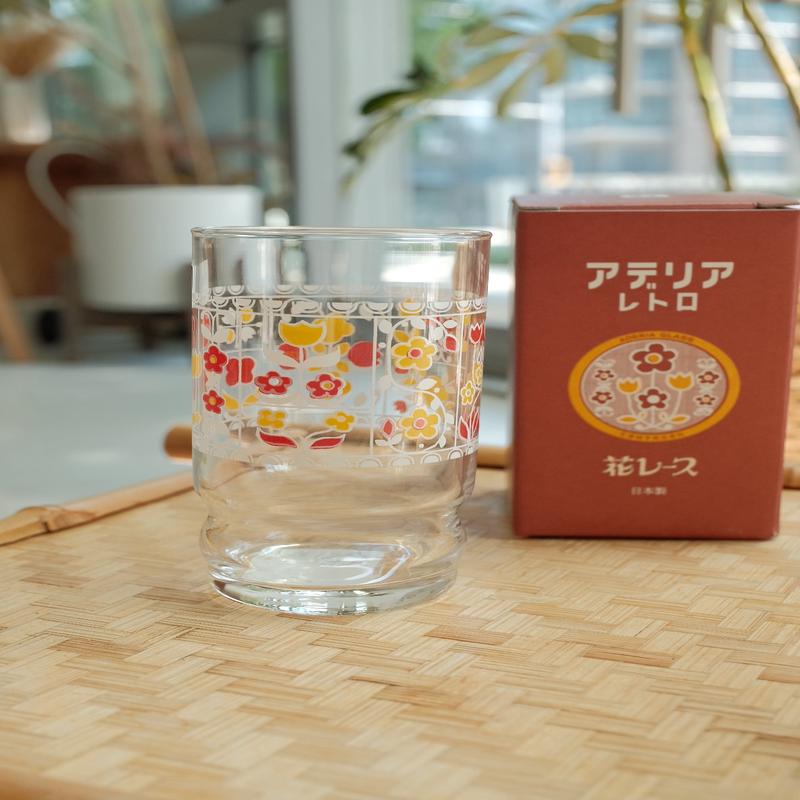 Aderia Glass Retro Tumbler - Flower Lace