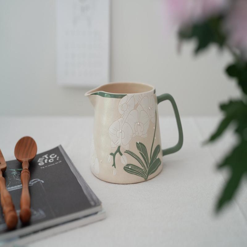 Shirogarasu Studio Moth Orchids Coffee Jug