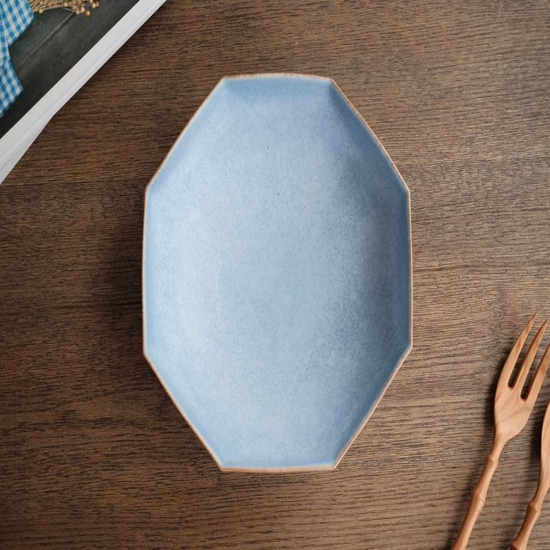 Norio Nakabayashi Large Octagonal Plate - Blue NN10