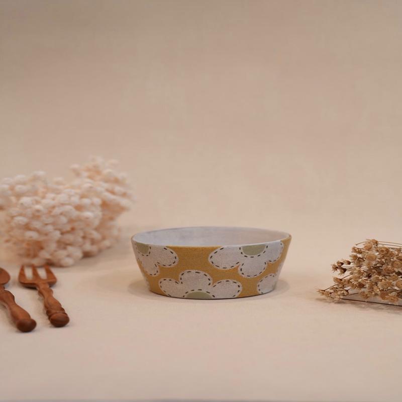 Kei Mitsumochi Flower Bowl - Yellow KM67