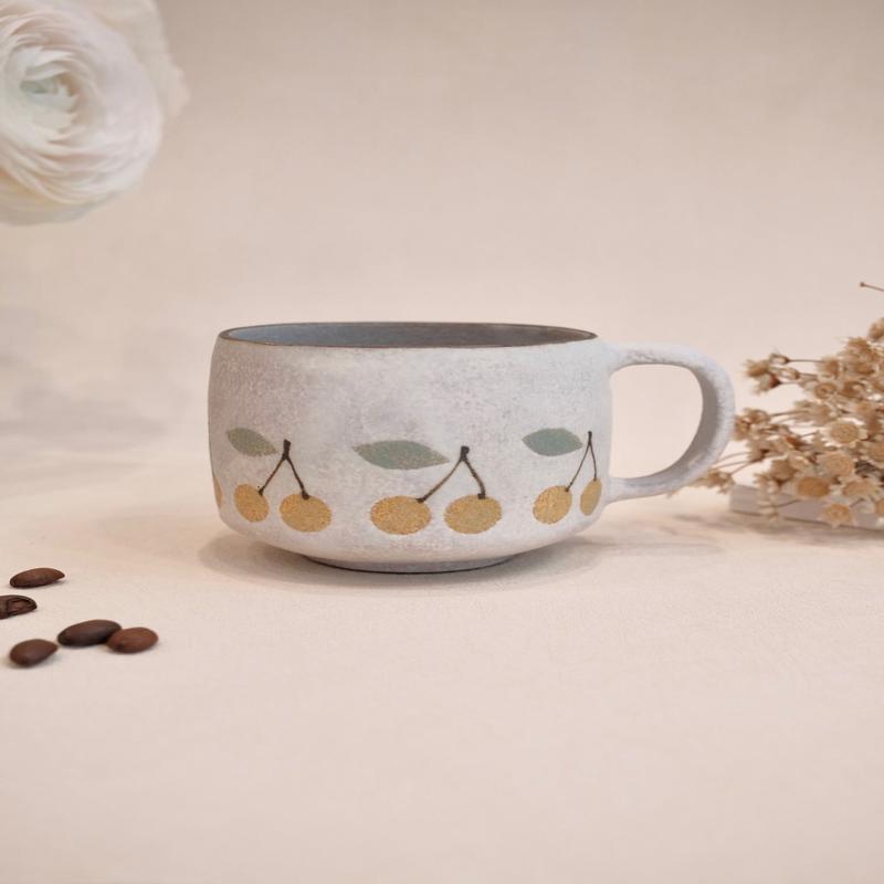 Kei Mitsumochi Yellow Cherry Mug KM51