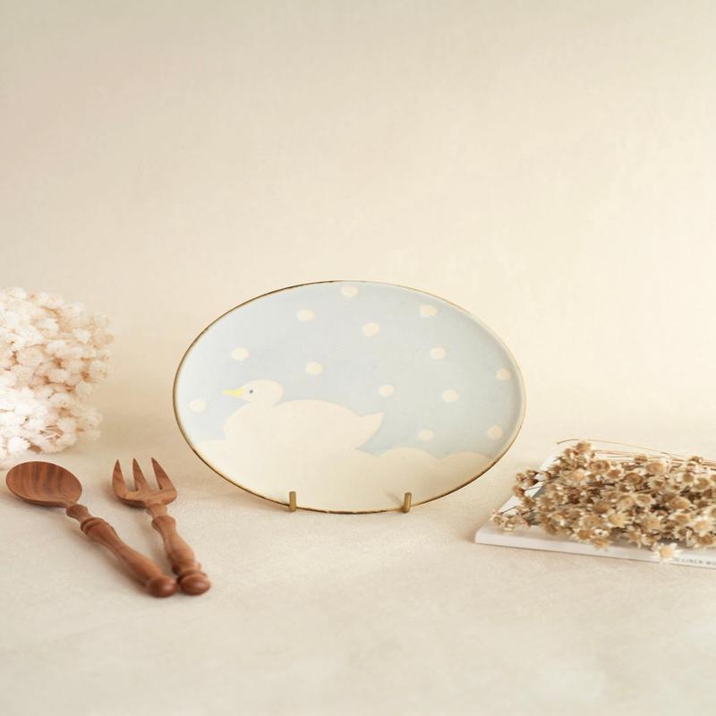Makiko Sato - Duck Round Plate MS01