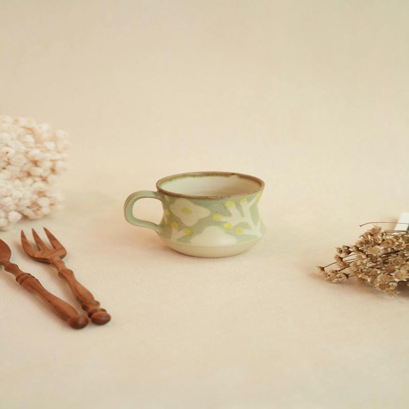 Makiko Sato - Green Plant Mug MS15