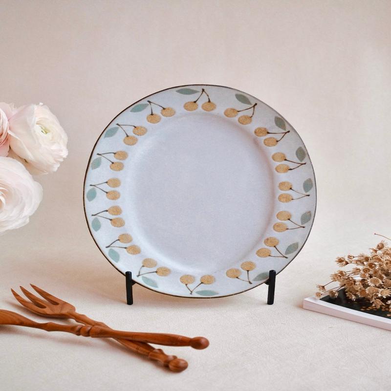 Kei Mitsumochi Oval Plate - Yellow Cherry KM03