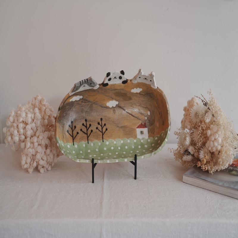 Fumiko Tsuchihashi - Large Oval Deep Plate FT20 #1