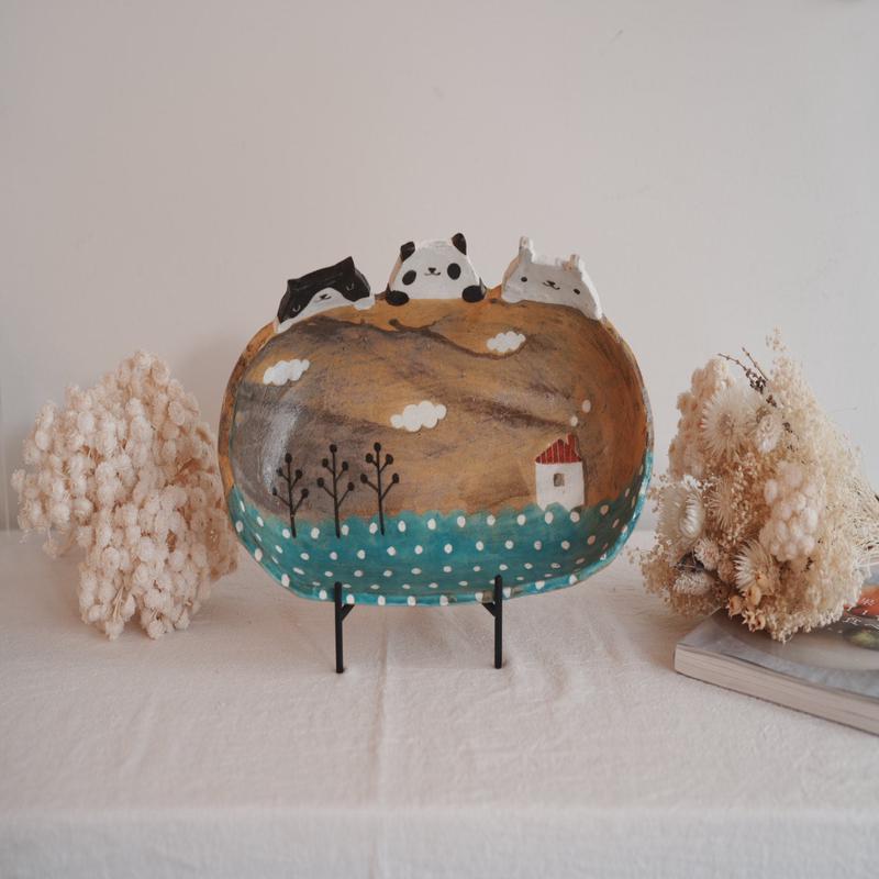 Fumiko Tsuchihashi - Large Oval Deep Plate FT20 #2