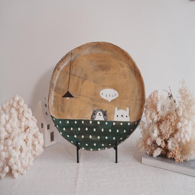 Fumiko Tsuchihashi - Large Oval Plate FT12 #1