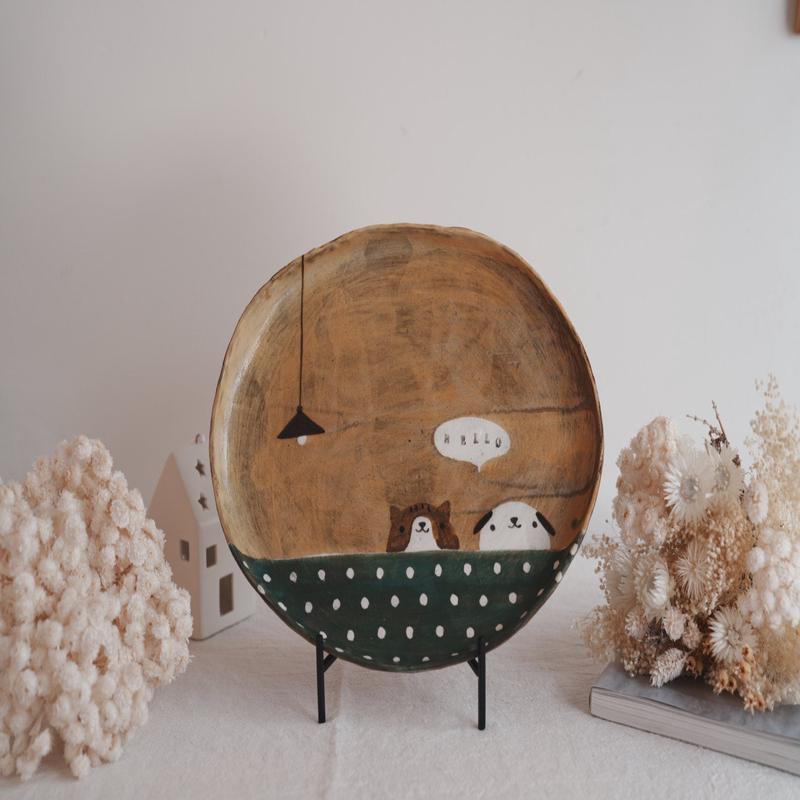 Fumiko Tsuchihashi - Large Oval Plate FT12 #10