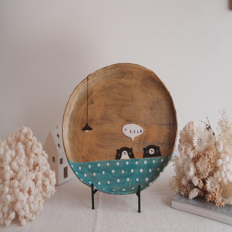 Fumiko Tsuchihashi - Large Oval Plate FT12 #8