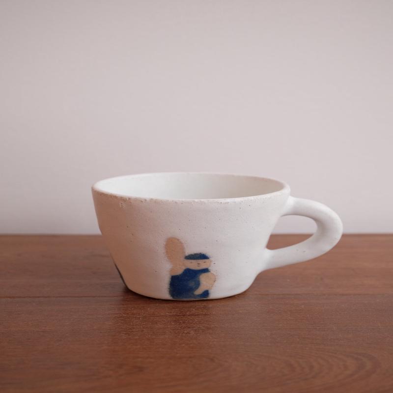 Aya Watanuki Mug Large - White Swimming