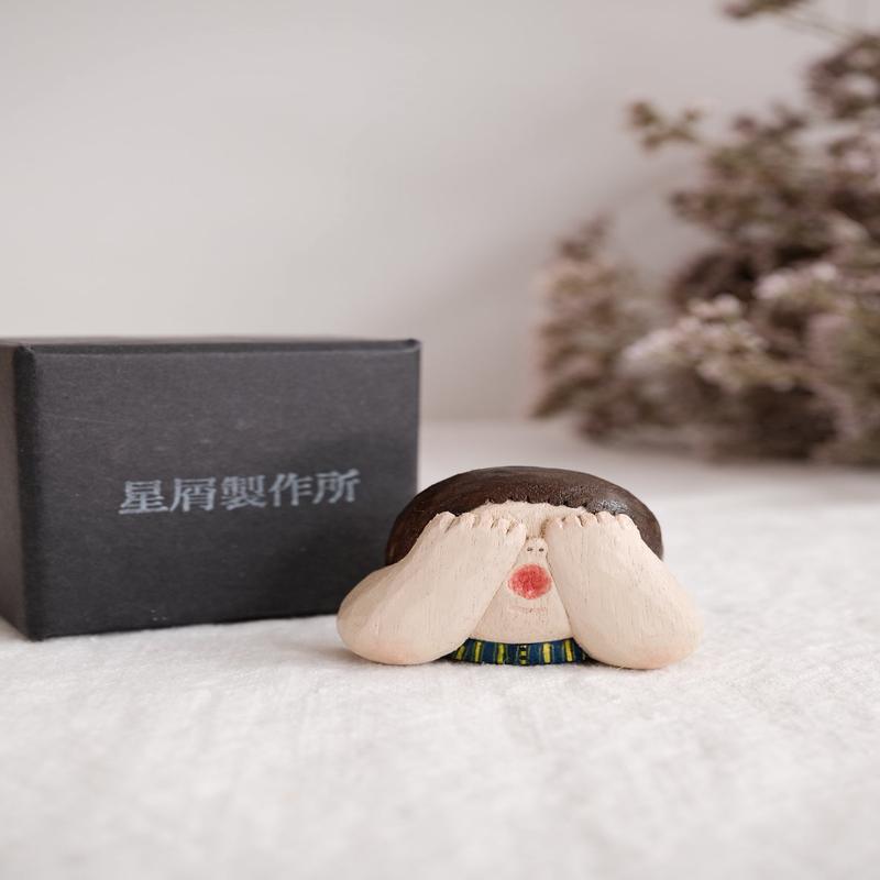 Kumiko Nakamura Brooch - Blue & Yellow H15