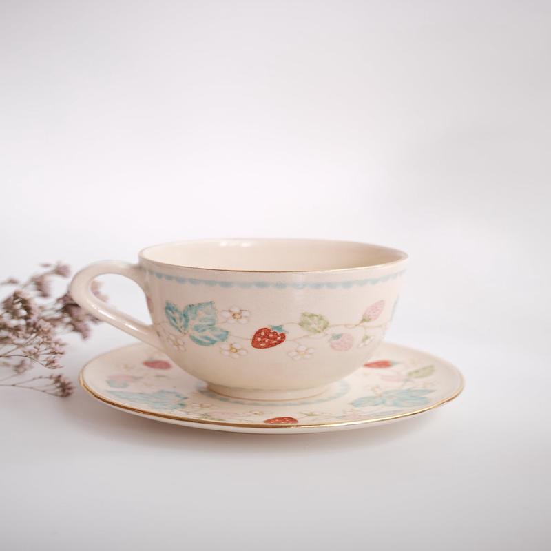 Taki Tomoda Strawberry Cup and Saucer - TT03