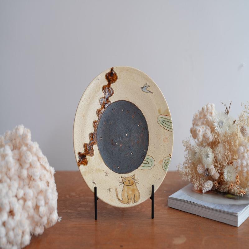 Shoko Hirano Cat Large Plate SR13 #1