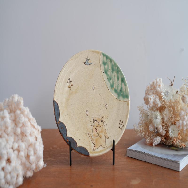 Shoko Hirano Cat Large Plate SR13 #3