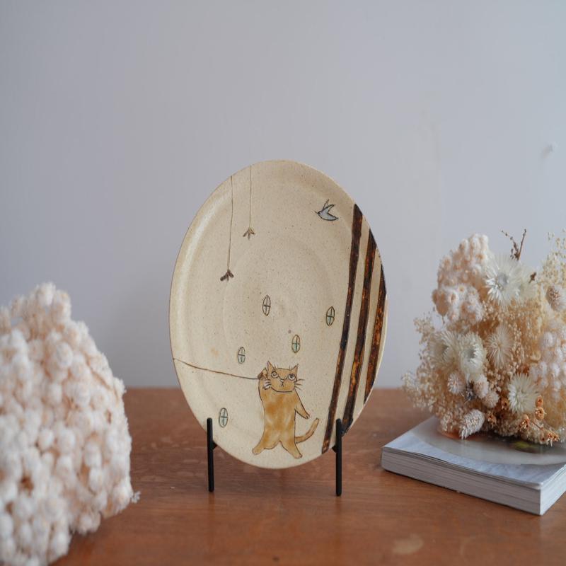 Shoko Hirano Cat Large Plate SR13 #4