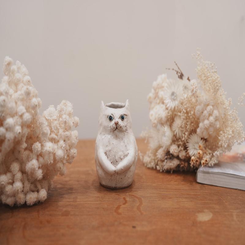 Shoko Matsuura Medium Cat Flower Vase SM02 #1