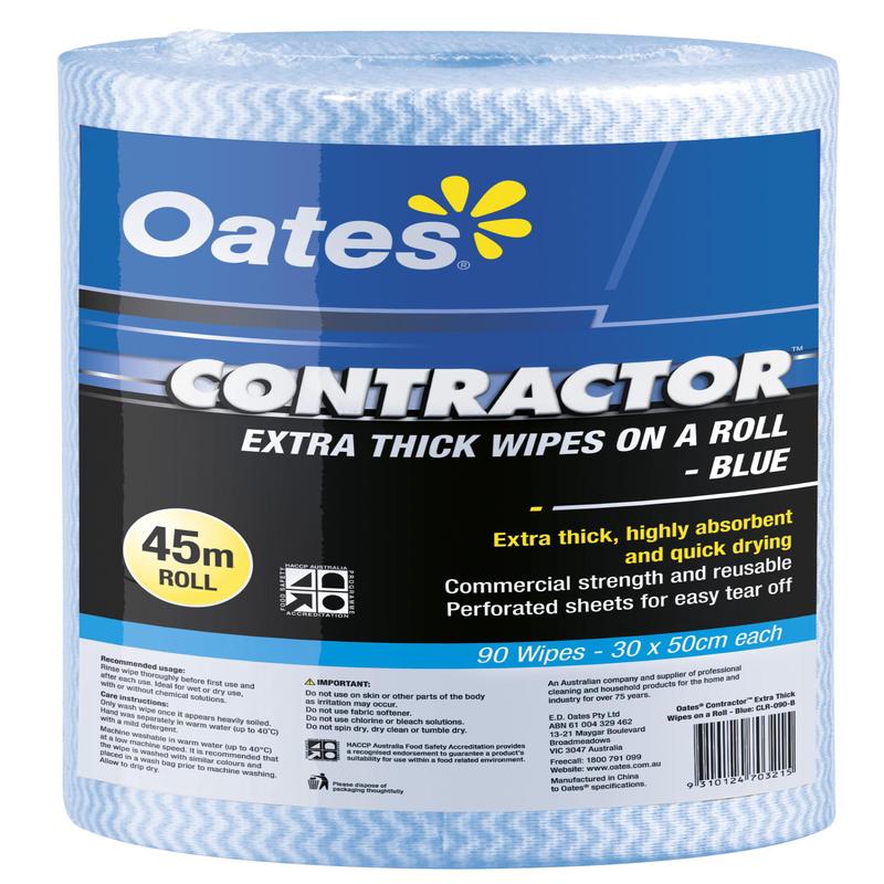 Contractor Extra Thick Wipes on a Roll - Blue