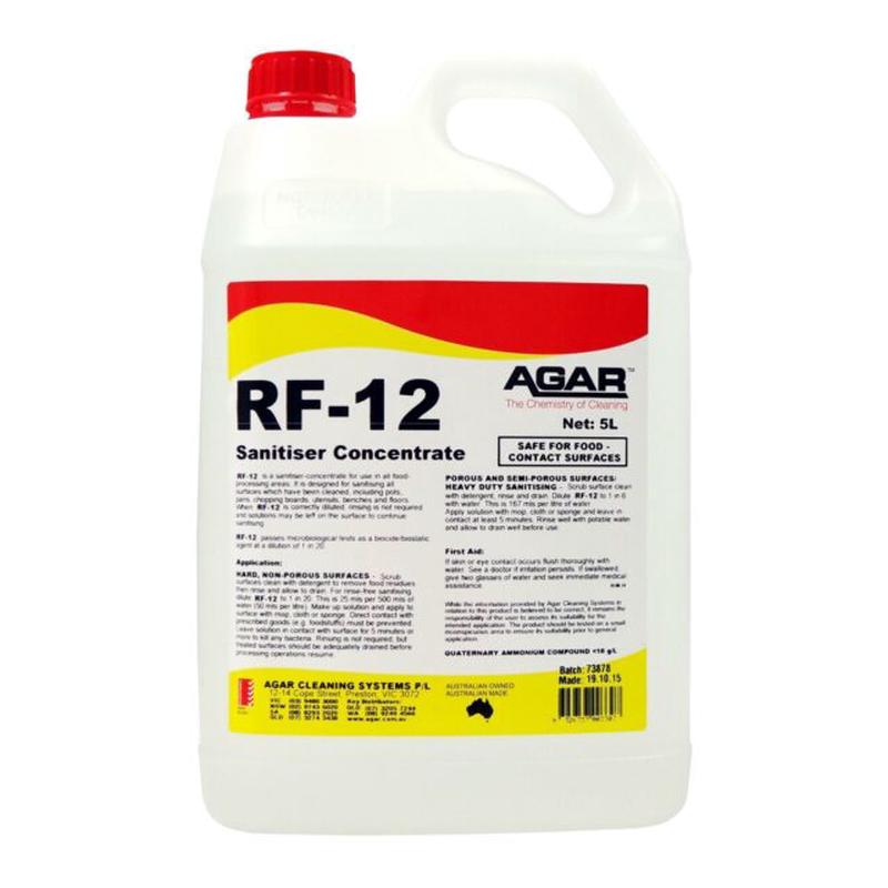 Agar RF-12 Sanitiser Concentrate 5L